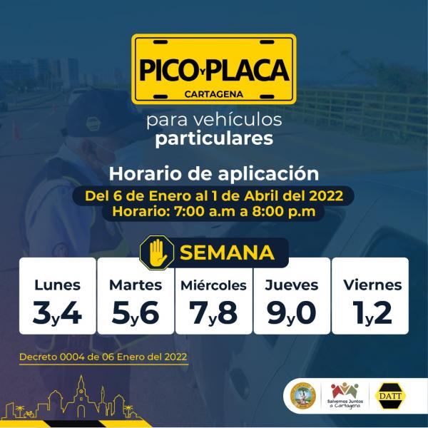 Pico y Placa Cartagena